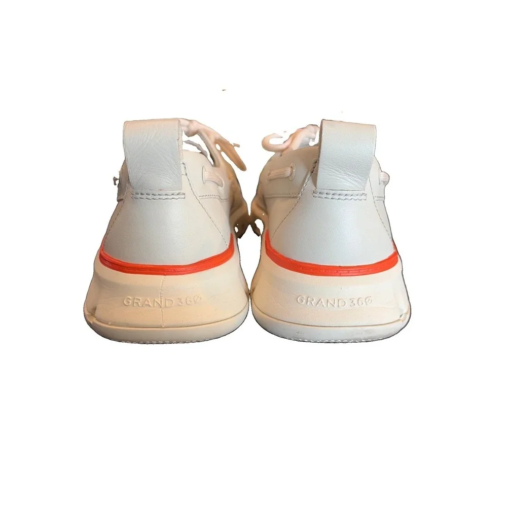 Cole Haan Mens 4.ZEROGRAND Regatta Boat Shoes Cream Size 9.5M (C6)